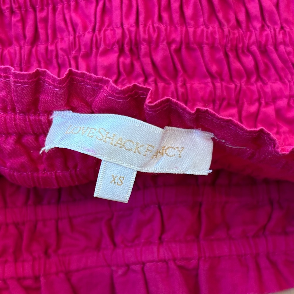 LoveShackFancy Fuchsia Mini Skirt - Picture 2 of 7